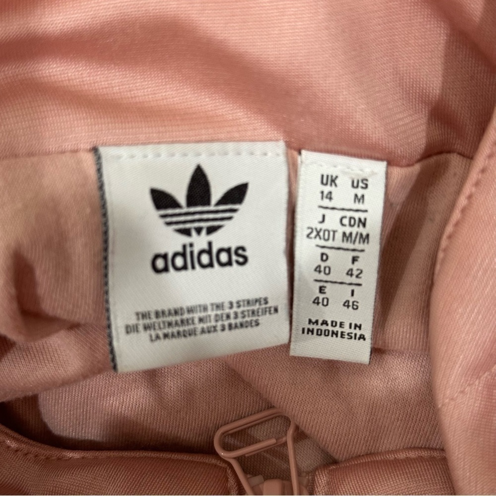 Adidas Quilted Half Zip Pink Cropped Jacket - Picture 6 of 8